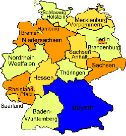 Landkarte Bundesländer Sehenswürdigkeiten Bayern
