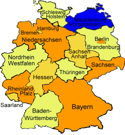 Bundesland Mecklenburg Vorpommern Landkarte