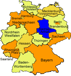 Bundesland Sachsen Anhalt Landkarte - Sehenswertes Sachsen Anhalt