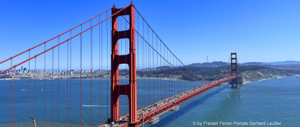 USA Rundreise Highlights Kalifornien San Francisco Attraktionen Golden Gate Bridge